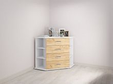 Комод Катрин-7 белый-дуб крафт золотой от магазина Стиль+