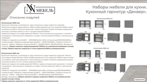Кухня Денвер 2 м  от магазина Стиль+ фото 3